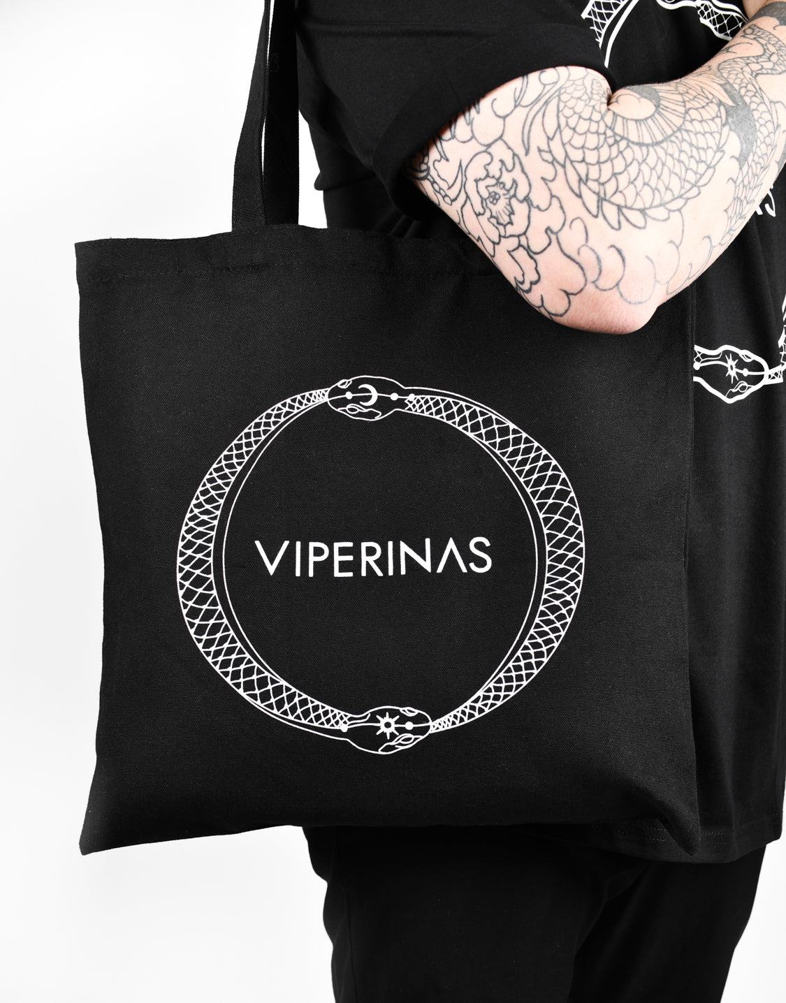 Viperinas Online Store | Tote Bag The Logo Black | Composición: 100% canvas | Bolso de Tela  | Envíos a todo el mundo | Marca de Ropa canaria | Moda Mujer y Unisex